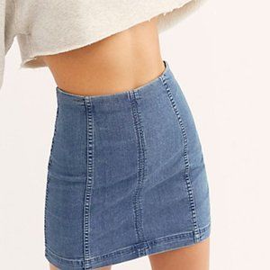 Free People demin mini skirt